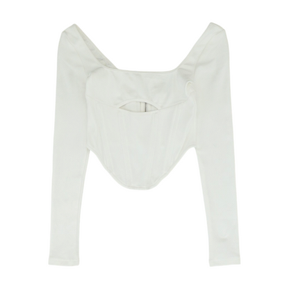White Cropped Blouse