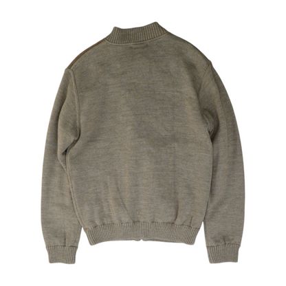 Brown Solid Cardigan Sweater