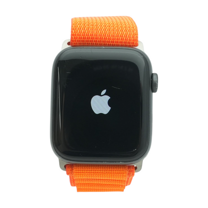44mm Series SE Space Gray Smartwatch Orange Band M/L