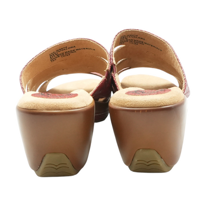 Red Wedged Sandals