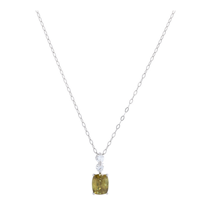 1 1/2 ctw Platinum Sphene Pendant Necklace