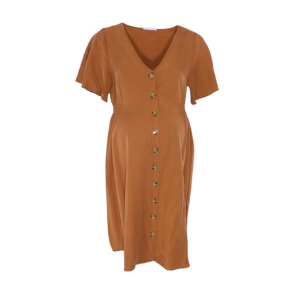 Rust Maternity Mini Dress