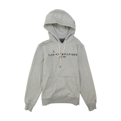 Gray Solid Hoodie Pullover