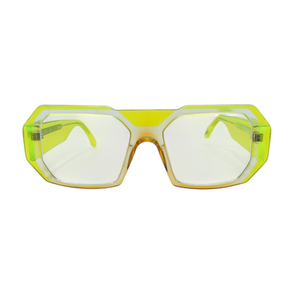 Neon Green Geometric Prescription Eyewear
