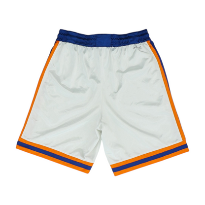 White Color Block Active Shorts