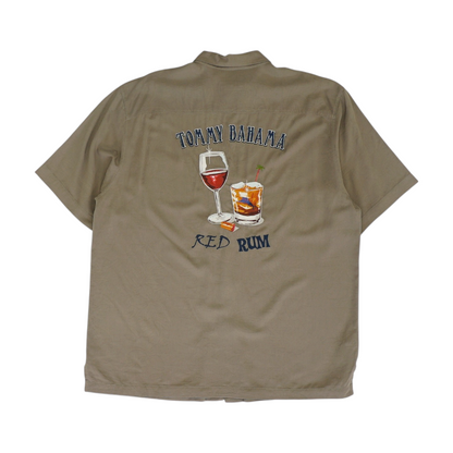 Brown Solid Short Sleeve Button Down