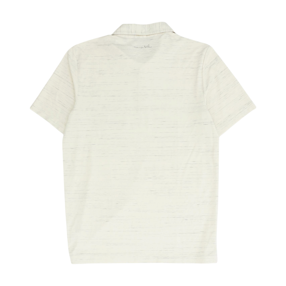 Beige Abstract Short Sleeve Polo