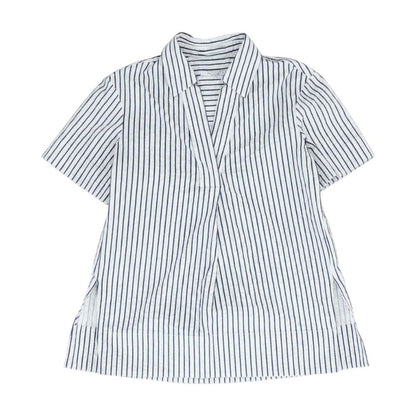Navy Striped Button Down