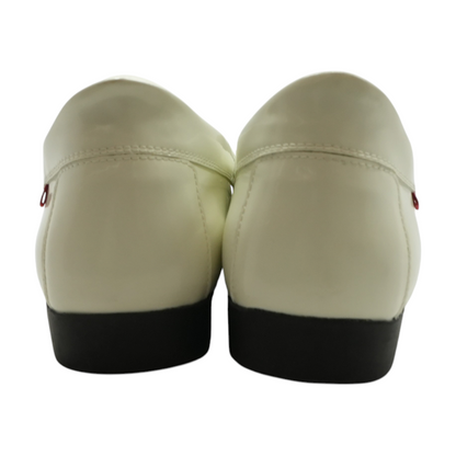Ivory Slip-On Flats