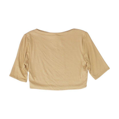Beige Cropped T-Shirt