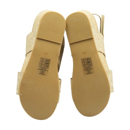 Tan Wedged Sandals
