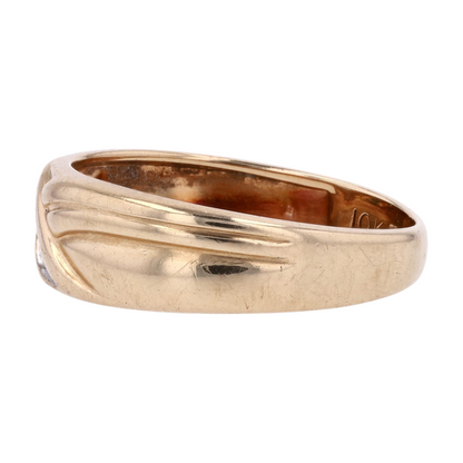 10K Yellow Gold Diamond Band Ring