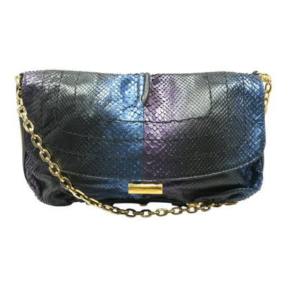 Tricolor Exotic Leather Frame Purse