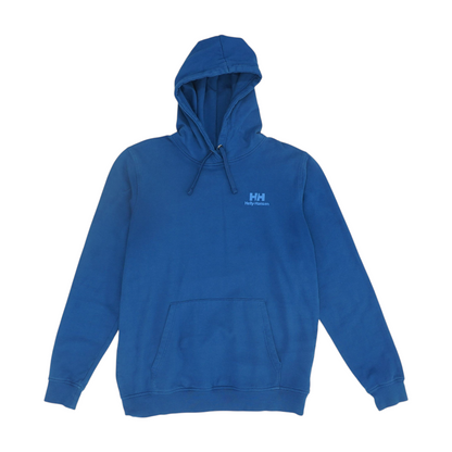 Blue Solid Hoodie Pullover