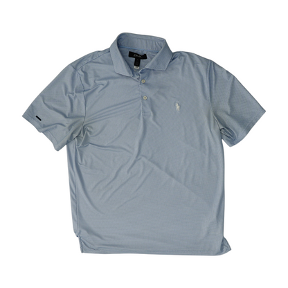 Blue Abstract Short Sleeve Polo
