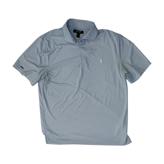 Blue Abstract Short Sleeve Polo