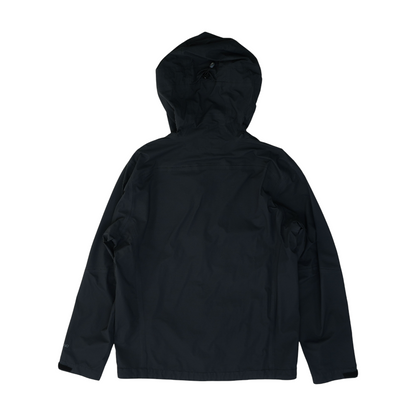 Black Solid Rain Jacket
