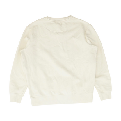 Cream Solid Sweatshirt Pullover