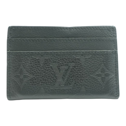Black Monogram Shadow Leather Double Card Holder