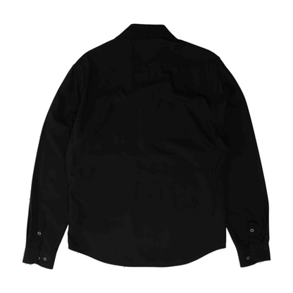Consequence Black Solid Long Sleeve Button Down – Image 2