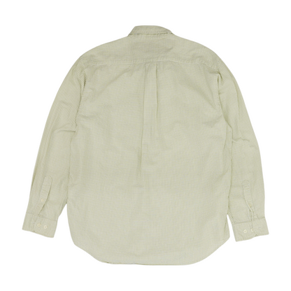 White Check Long Sleeve Button Down