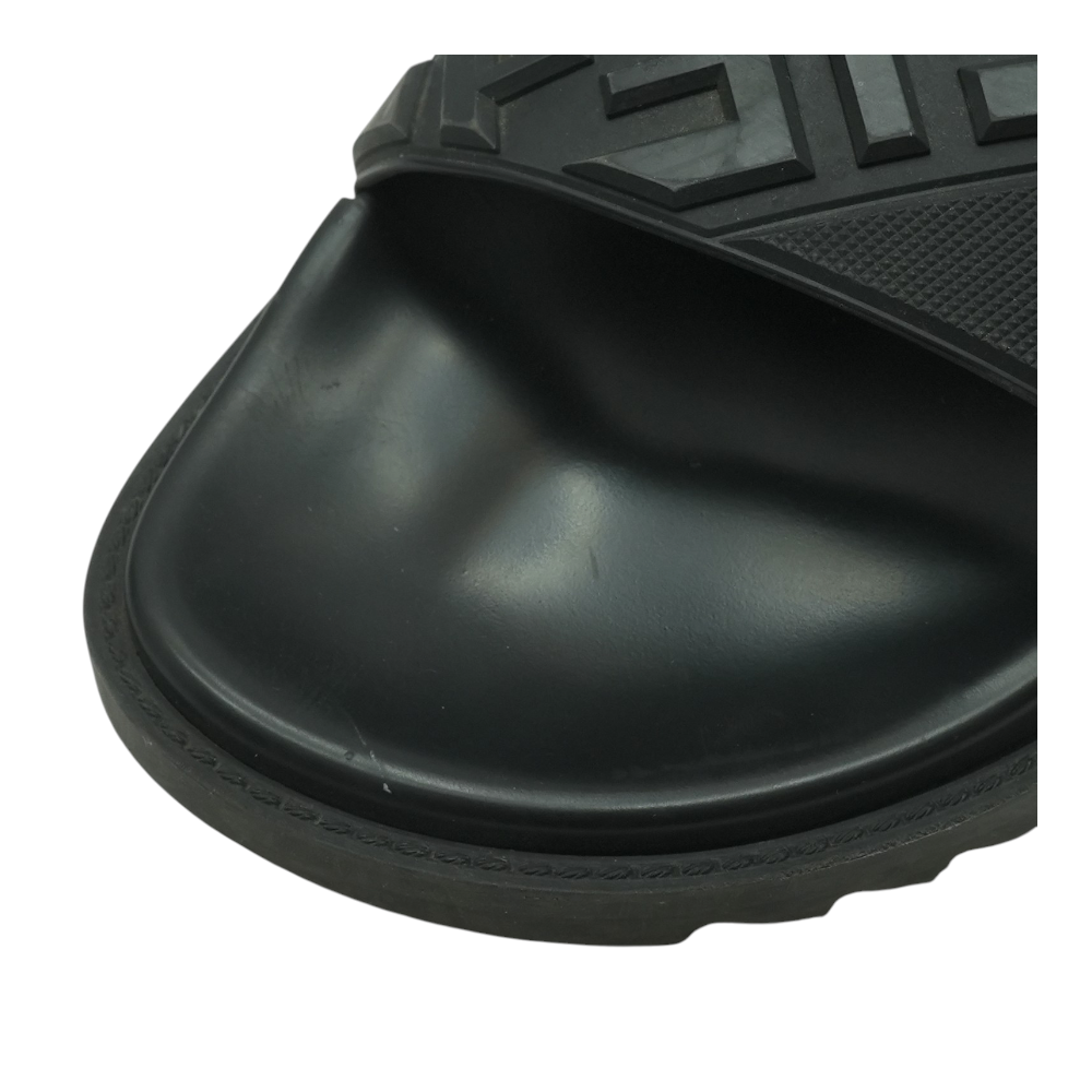 Fendi Black 7X1377 Rubber Slides – Image 4