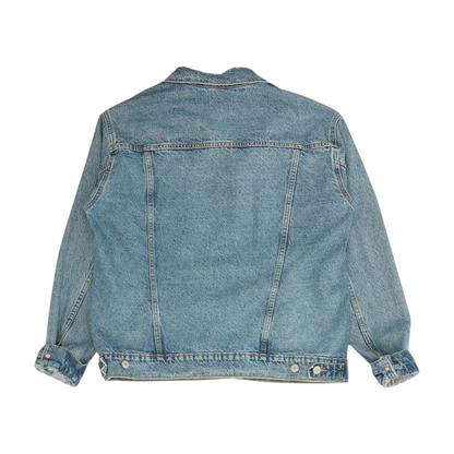 Blue Tall Solid Denim Jacket