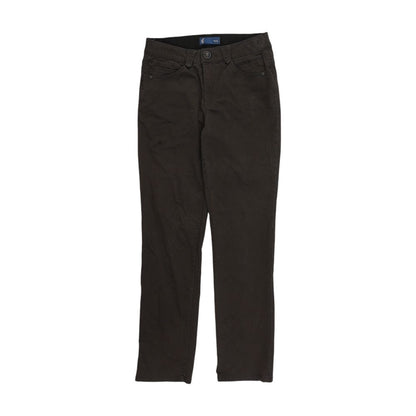 Brown Mid Rise Straight Leg Jeans