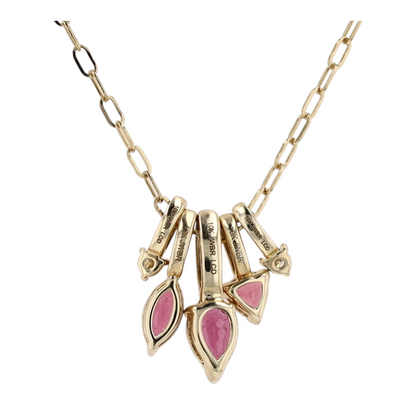 10K Yellow Gold Tourmaline Pendant Necklace