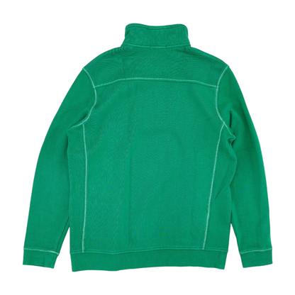 Green Solid 1/4 Zip Pullover