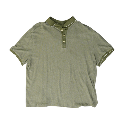 Green Abstract Short Sleeve Polo