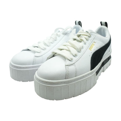 Mayze Leather White Low Top Athletic Shoes