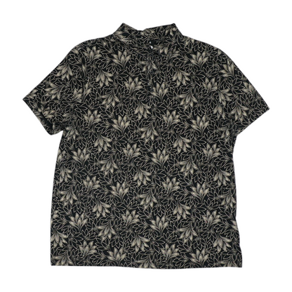 Black Floral Short Sleeve Polo