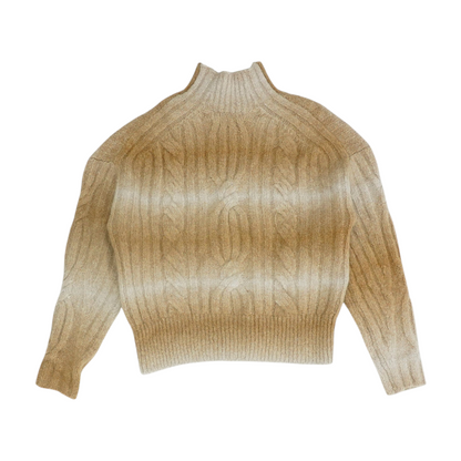 Brown Color Block Pullover Sweater