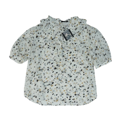 White Animal Print Blouse