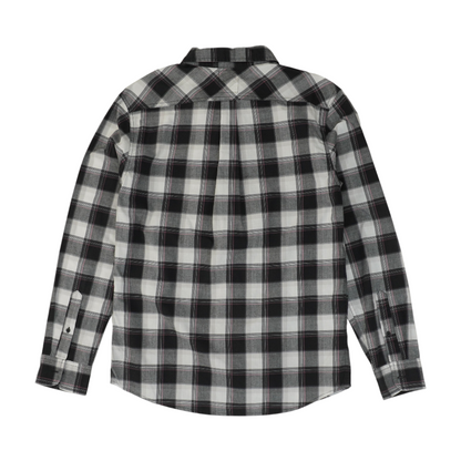 Gray Plaid Long Sleeve Button Down