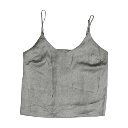 Silver Cropped Blouse