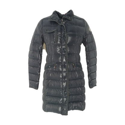 Gray Hermifur Removable Fur Hood Fitted Puffer Ski Jacket