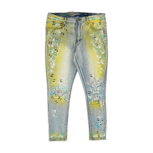 Multi Print Regular Jeans