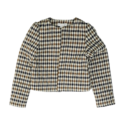 Cream Plaid Jacket