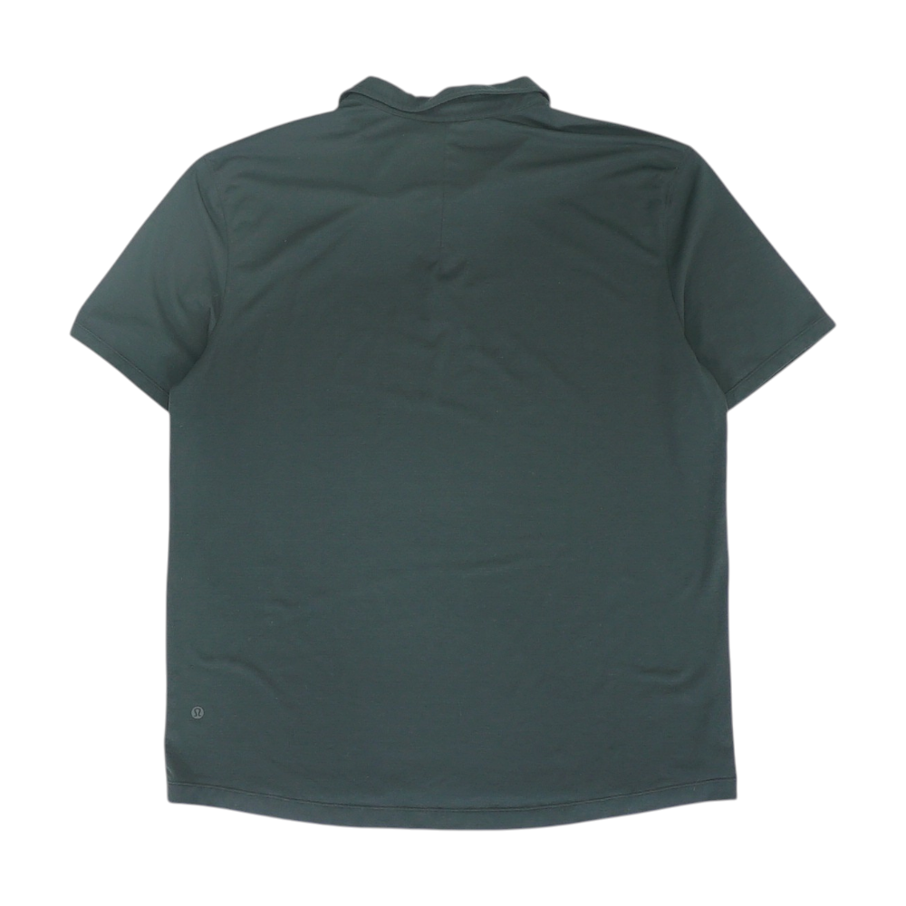 Black Solid Short Sleeve Polo