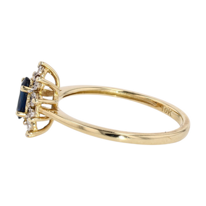 10K Yellow Gold Sapphire Fashion Ring