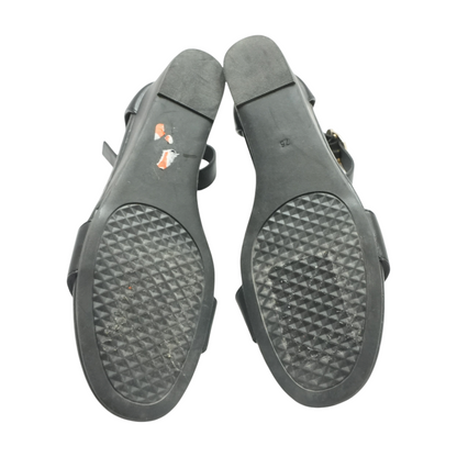 Black Wedged Sandals