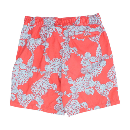 Red Abstract Swim Bottom