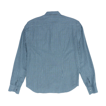 Navy Check Long Sleeve Button Down