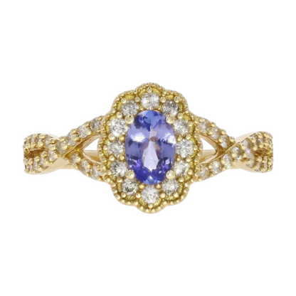 3/4 ctw 14K Yellow Gold Tanzanite Fashion Ring