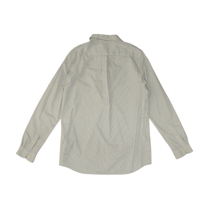 White Check Long Sleeve Button Down