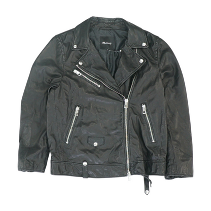 Madewell Black Solid Leather Jacket – Image 1