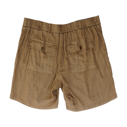 Brown Plus Solid Chino Shorts