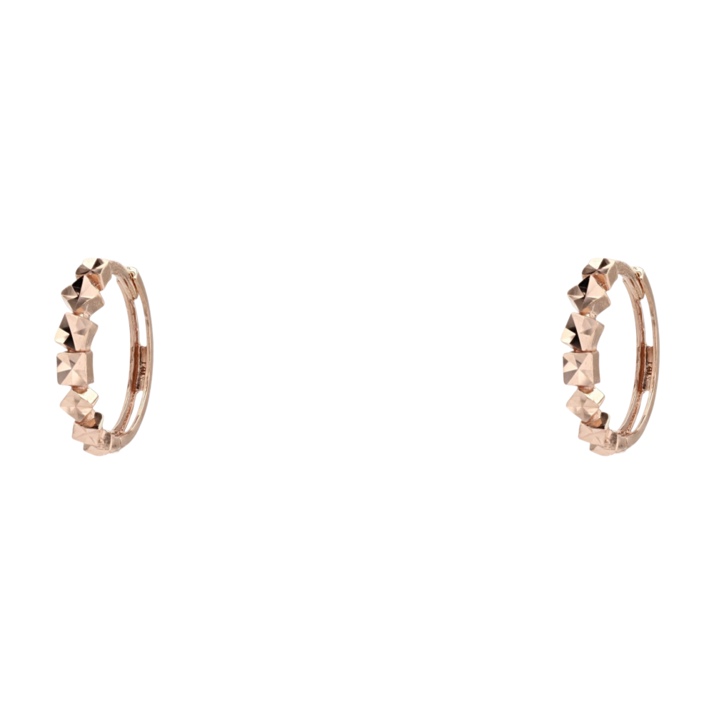 14K Rose Gold Hoop Earrings